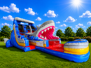 20’ Jaws Water Slide Dual Lane with Pool