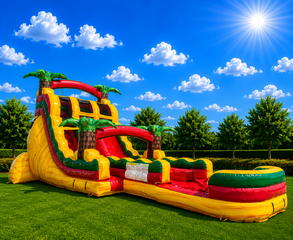 20' Tropical Vibes water slide with pool