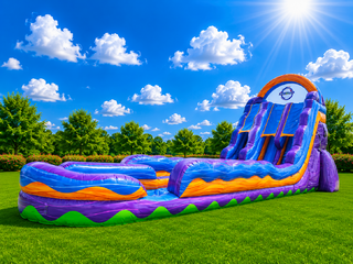 23' Tropical Tsunami Double Lane Inflated Pool Extended Lane 