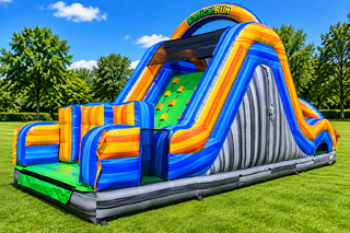 30' Dual Lane Rock Climb Slide