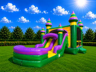 Emerald Combo bounce house with slide