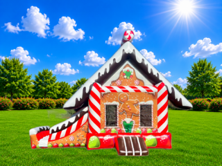 Gingerbread Bounce House Slide combo