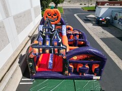 Haunted House Obstacle Course and slide