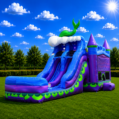 Magical Mermaid bounce house slide combo