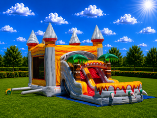 T-Rex Combo Bounce House with Slide