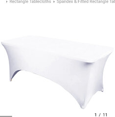 6’ white spandex table covers 