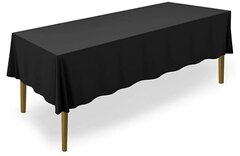 6' Black Table Linen