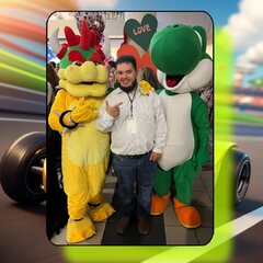 Video Game Villain and Dinosaur