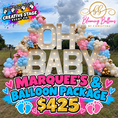 OH BABY Marquee with Balloon Package 