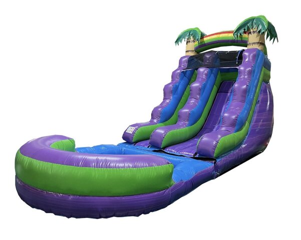 15’ Purple Tropical Water Slide