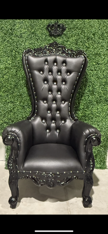 All Black Throne Chair