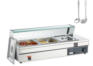 3-Pan Commercial Food Warmers (3 x 12qt)