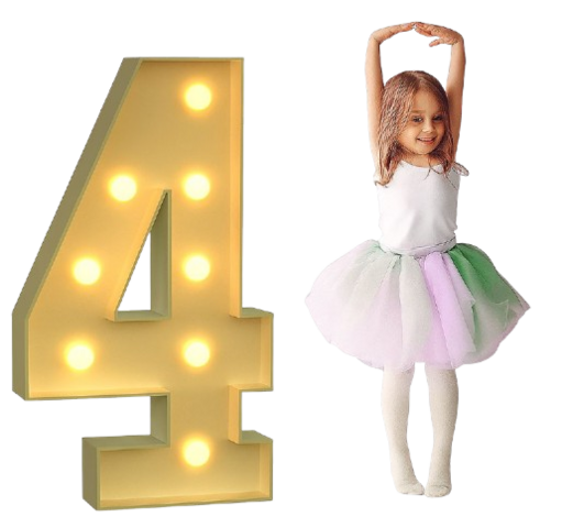 3ft Tall Wooden Marquee Numbers