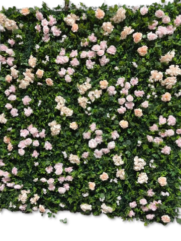 Pink and Greenery Wall