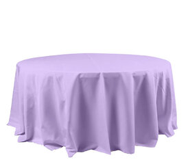 120”Lavender Lilac Polyester Round tablecloth 