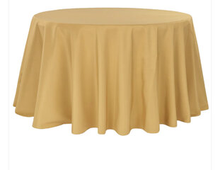 120” Gold Polyester Round tablecloth 
