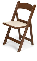 Brown Patio folding chairs 