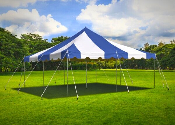 20 x 20 Blue And White Pole Tent