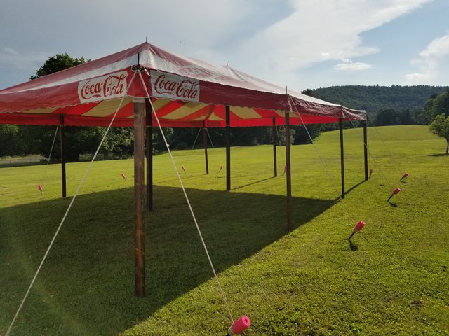 20 x 30 Red And White Vintage Coca-Cola Carnival Tent