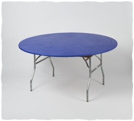 Blue 5' Round Fitted Table Cover