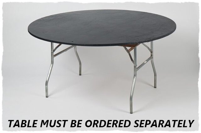 Black 5' Round Fitted Table Cover