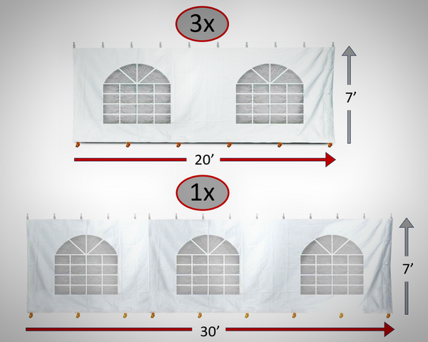 Sidewall Kit for 15 x 30 Frame Tent -