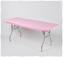 Pink 8' Banquet Fitted Table Cover