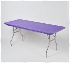 Purple 8' Banquet Fitted Table Cover