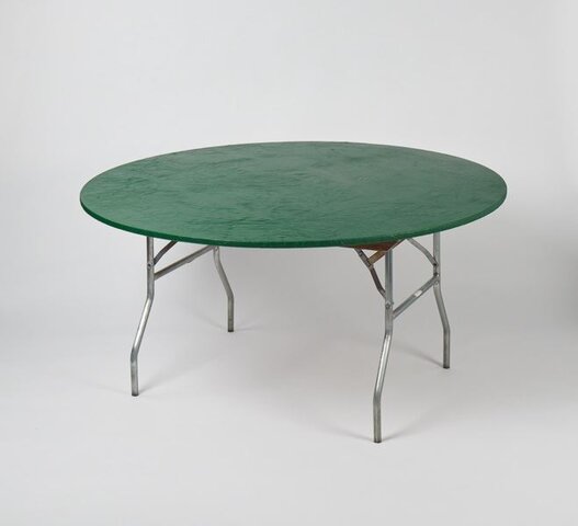 Green 5' Round Fitted Table Cover