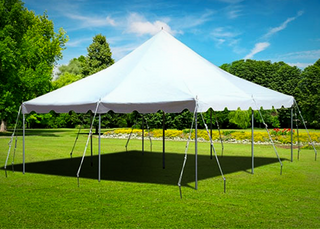 20 x 20 White High Peak Pole Tent