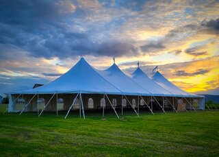 40 x 100 White High Peak Pole Tent