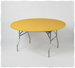 Gold 5' Round Fitted Table Cover