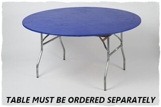 Blue 5' Round Fitted Table Cover