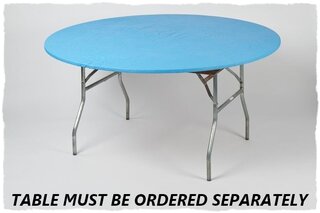 Light Blue 5' Round Fitted Table Cover