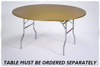 Metallic Gold 5' Round Fitted Table Cover