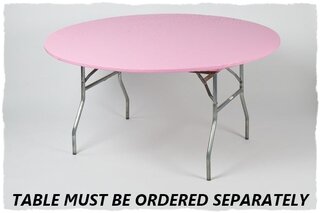 Pink 5' Round Fitted Table Cover