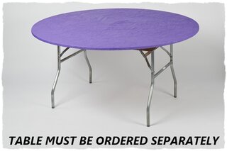 Purple 5' Round Fitted Table Cover