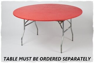 Red 5' Round Fitted Table Cover