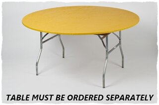 Yellow 5' Round Fitted Table Cover