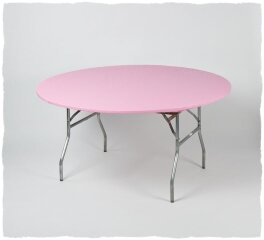 Pink 5' Round Fitted Table Cover