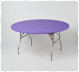 Purple 5' Round Fitted Table Cover