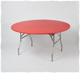Red 5' Round Fitted Table Cover