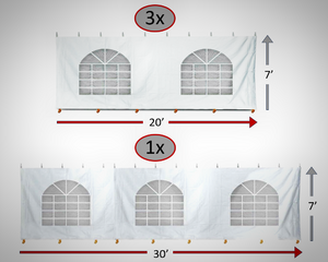 Sidewall Kit for 15 x 30 Frame Tent -