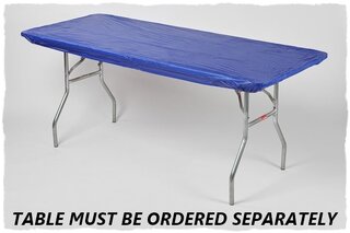 Blue 8' Banquet Fitted Table Cover