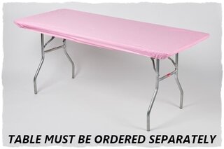 Pink 8' Banquet Fitted Table Cover