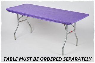 Purple 8' Banquet Fitted Table Cover