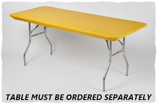 Yellow 8' Banquet Fitted Table Cover