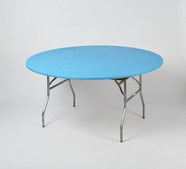 Light Blue 5' Round Fitted Table Cover