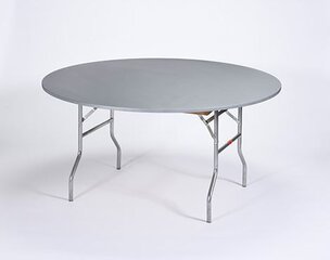 Metallic Silver 5' Round Fitted Table Cover
