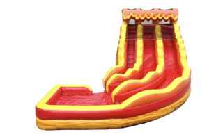 19' Tall Lava Wave Marble Wet/Dry Double Lane Curve Slide